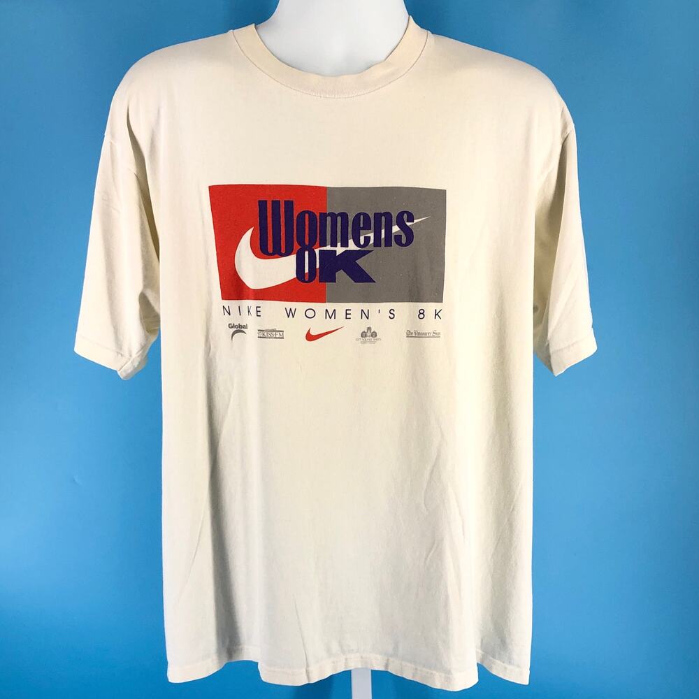80s Nike Women’s 8K marathon tshirt Vancouver Canada 1980s vintage